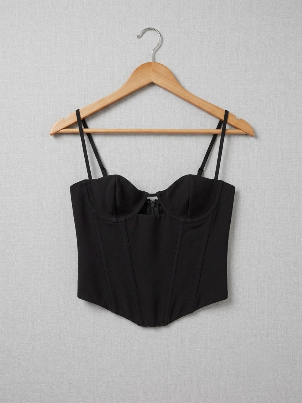 White Fox Boutique Black Structured “Twisted Tales” Bustier